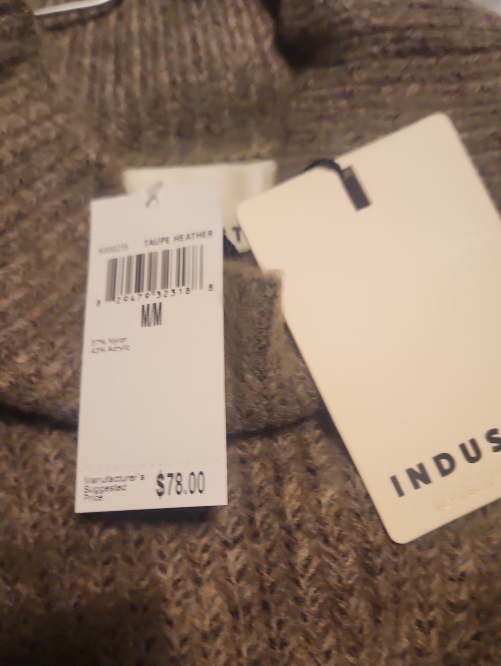 INDUSTRY Taupe Heather Cowl Neck Sweater